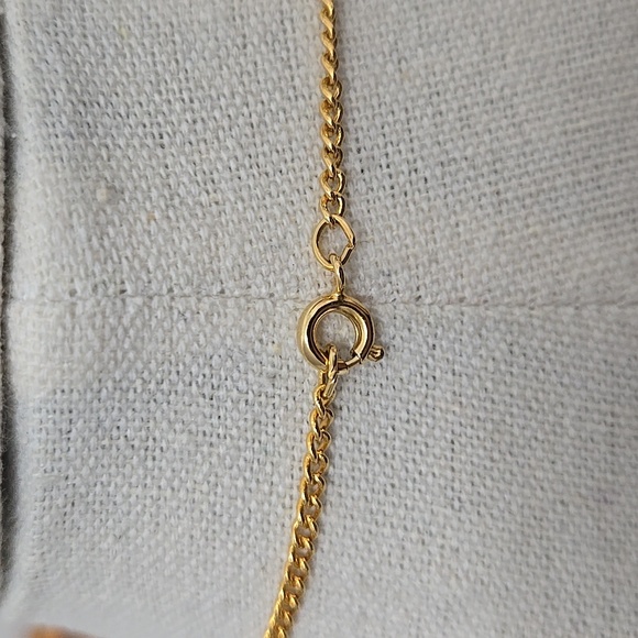 VINTAGE RONTE OF HOLLYWOOD GOLDEN NUGGET PENDANT NECKLACE 24KG EP - Picture 4 of 6